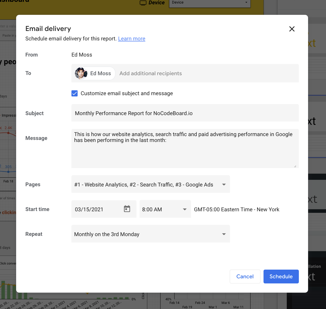 Select your delivery preferences