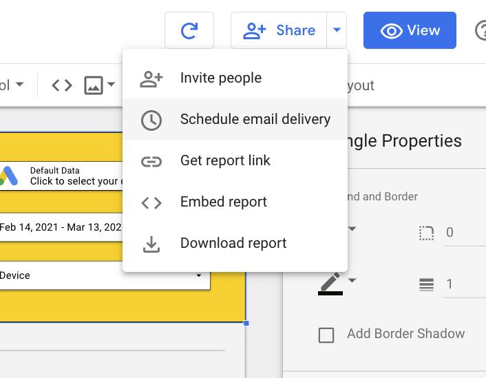 Schedule an email delivery